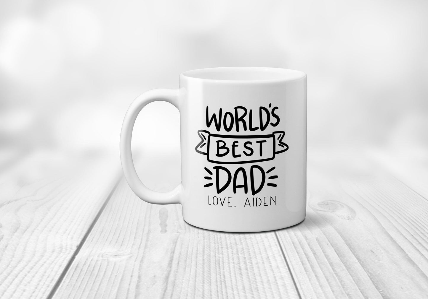 Fathers Day Gift, Personalized Color Changing Coffee Mug, Unique Dad Gift for Fathers Day - Squishy Cheeks