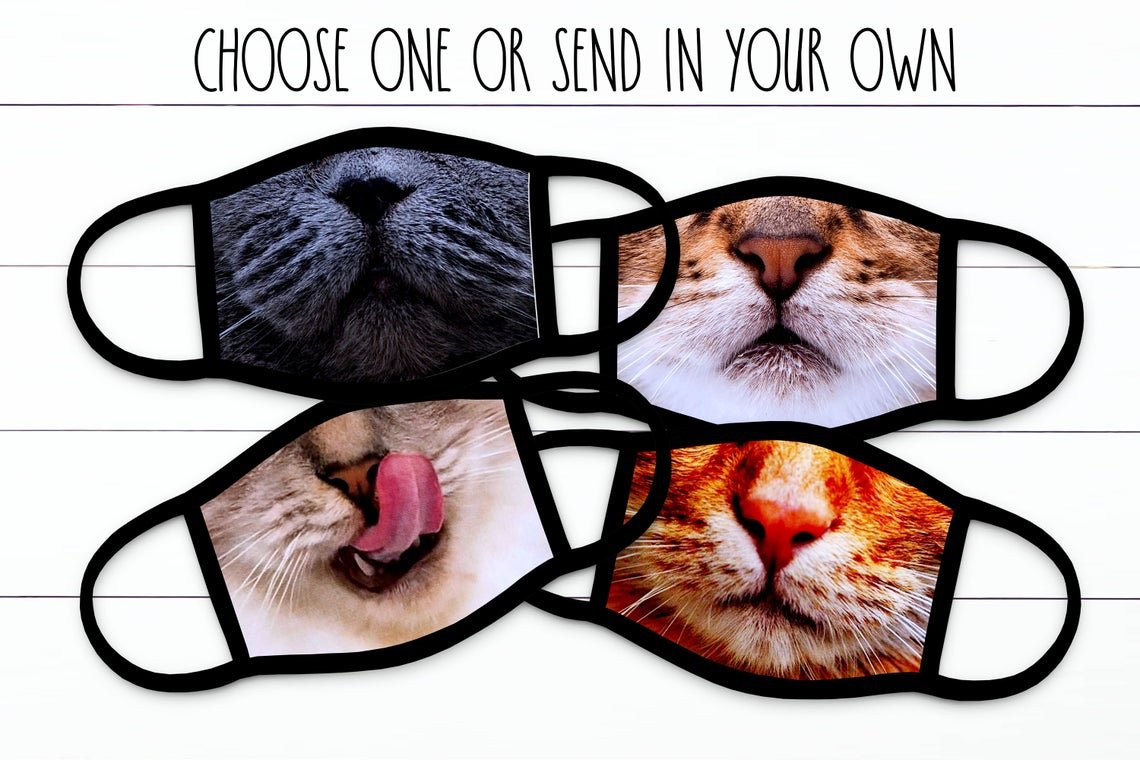 Funny Cat Face Reusable Washable Face Mask - Squishy Cheeks