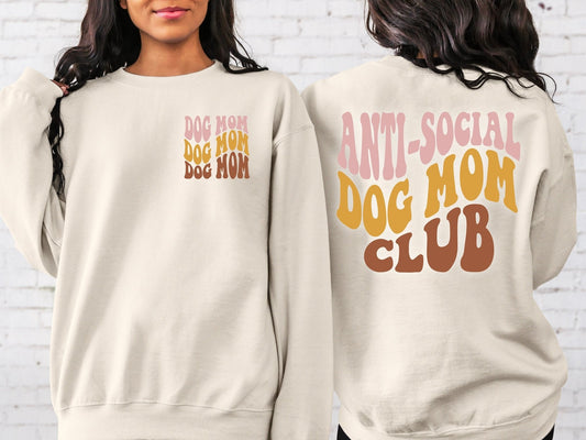 Funny Dog Mom Club Tee Sweatshirt - Squishy Cheeks