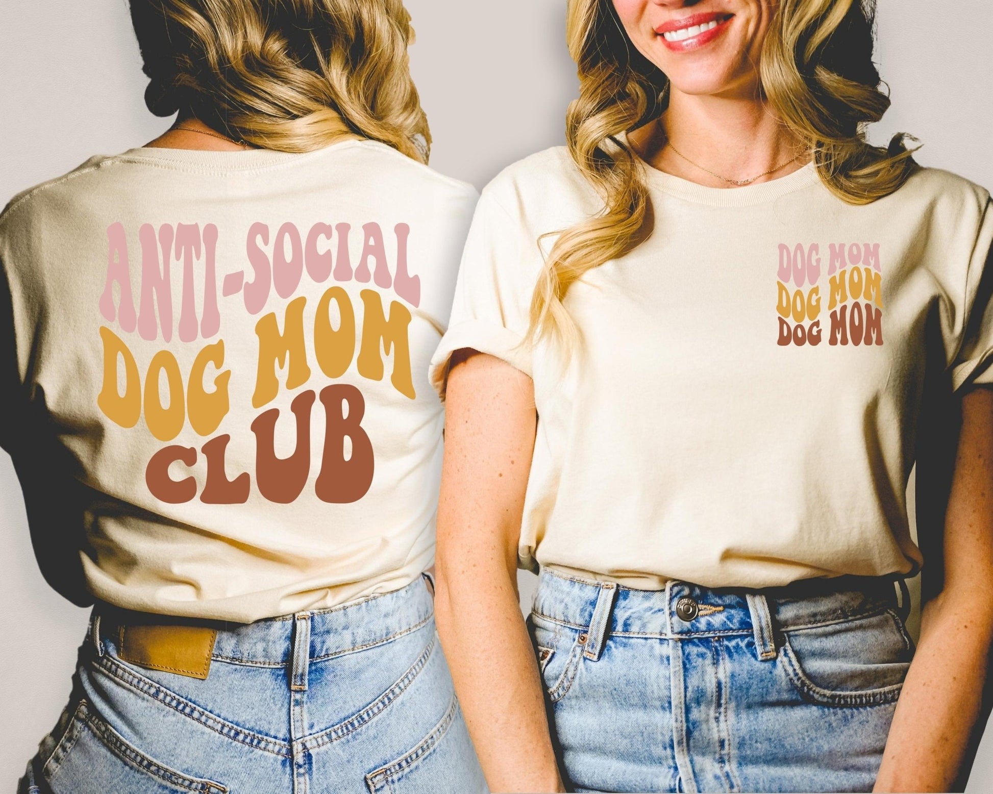 Funny Dog Mom Club Tee Sweatshirt - Squishy Cheeks