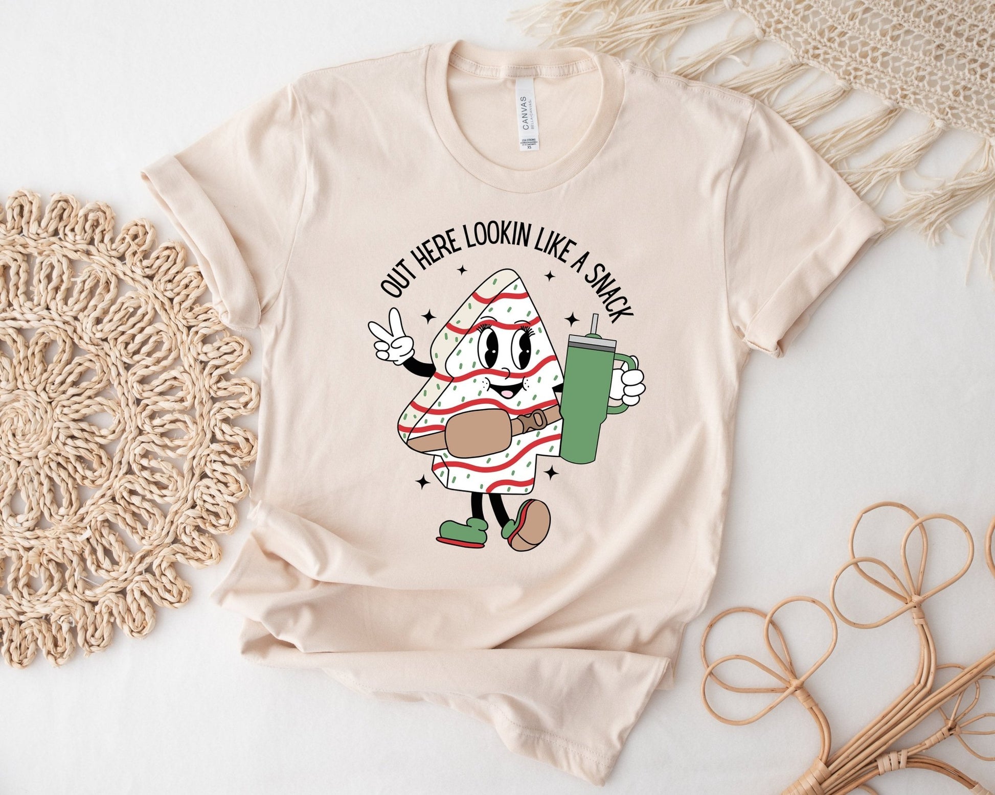 Funny Out Here Looking Like a Snack Christmas Holiday Sweater Weather Funny Sweatshirt sweater weather - Squishy Cheeks