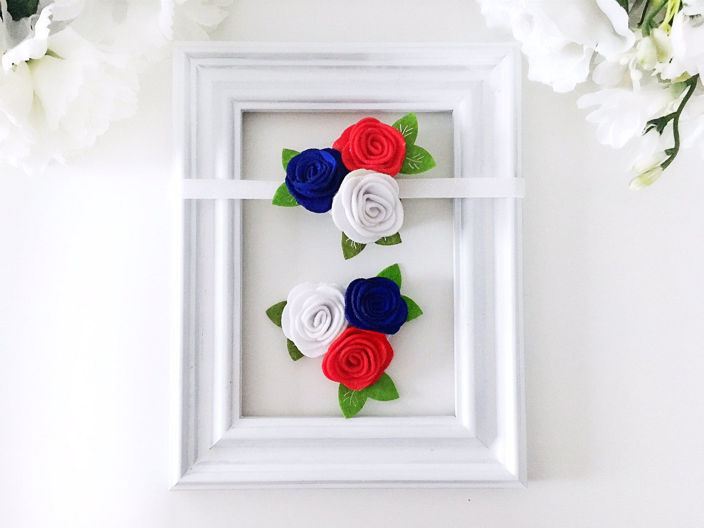 Girl's 4th of July Felt Flower Headband - Squishy Cheeks