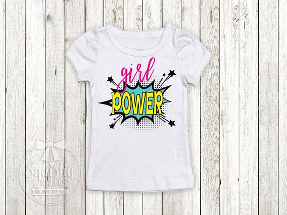 Girl's 80's Inspired Girl Power Top - Squishy Cheeks