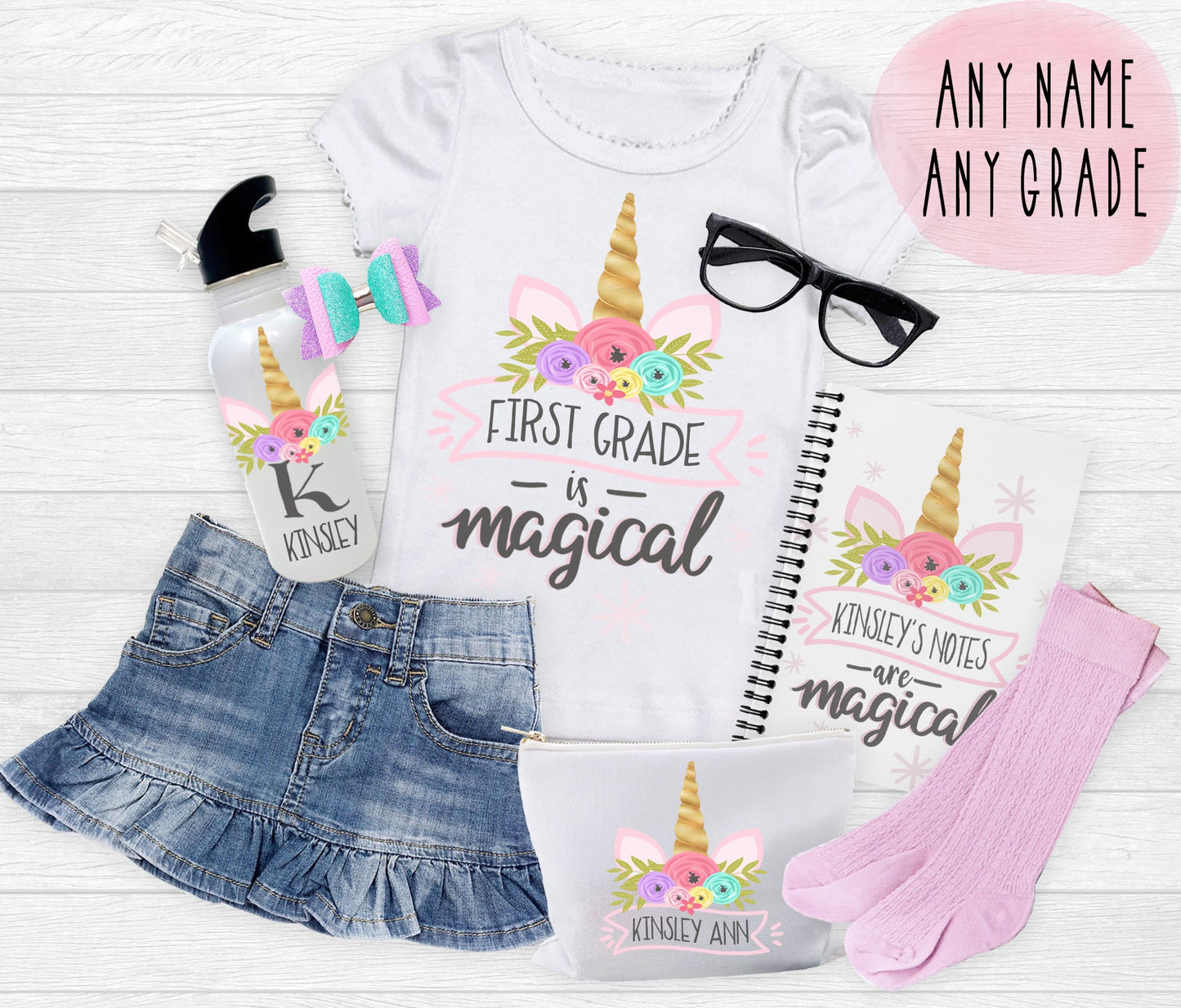 Girl's Back to School Unicorn Set - Squishy Cheeks