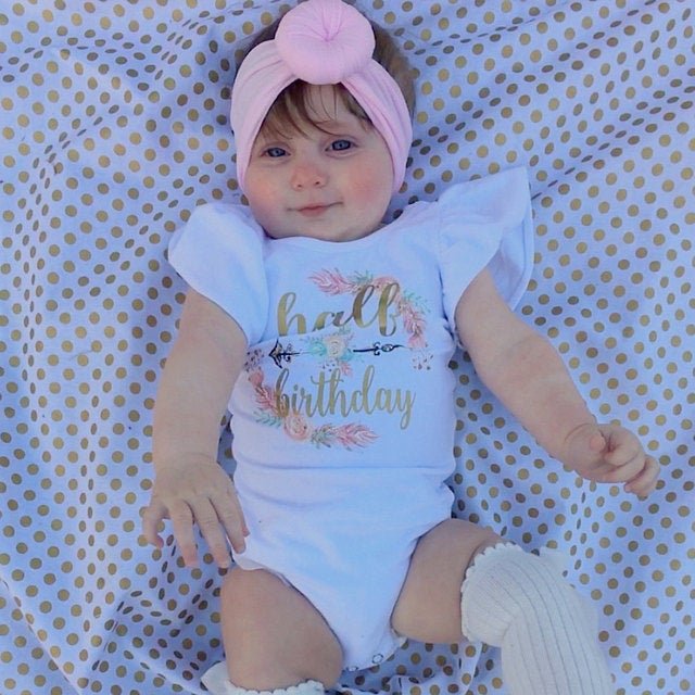 Girl's Boho Half Birthday Outfit - Squishy Cheeks