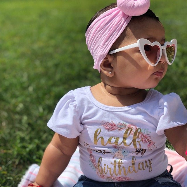 Girl's Boho Half Birthday Outfit - Squishy Cheeks