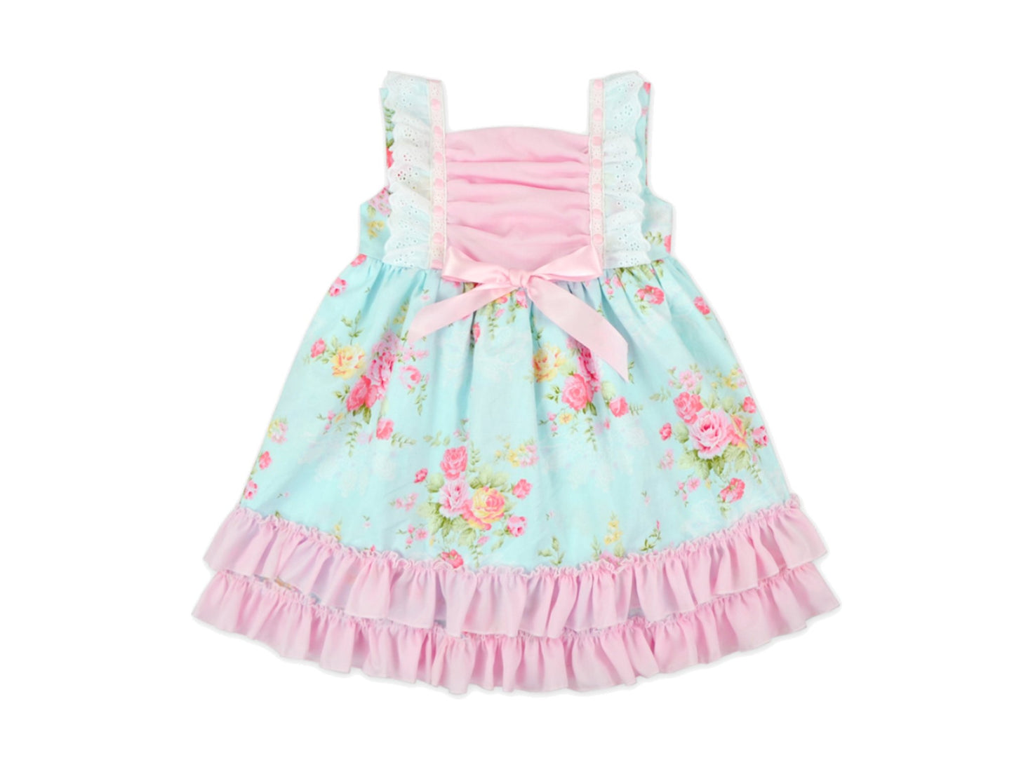 Girl's Floral Spring Prairie Dress - Squishy Cheeks