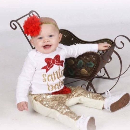 Girl's Gold Sequin Pants - Squishy Cheeks