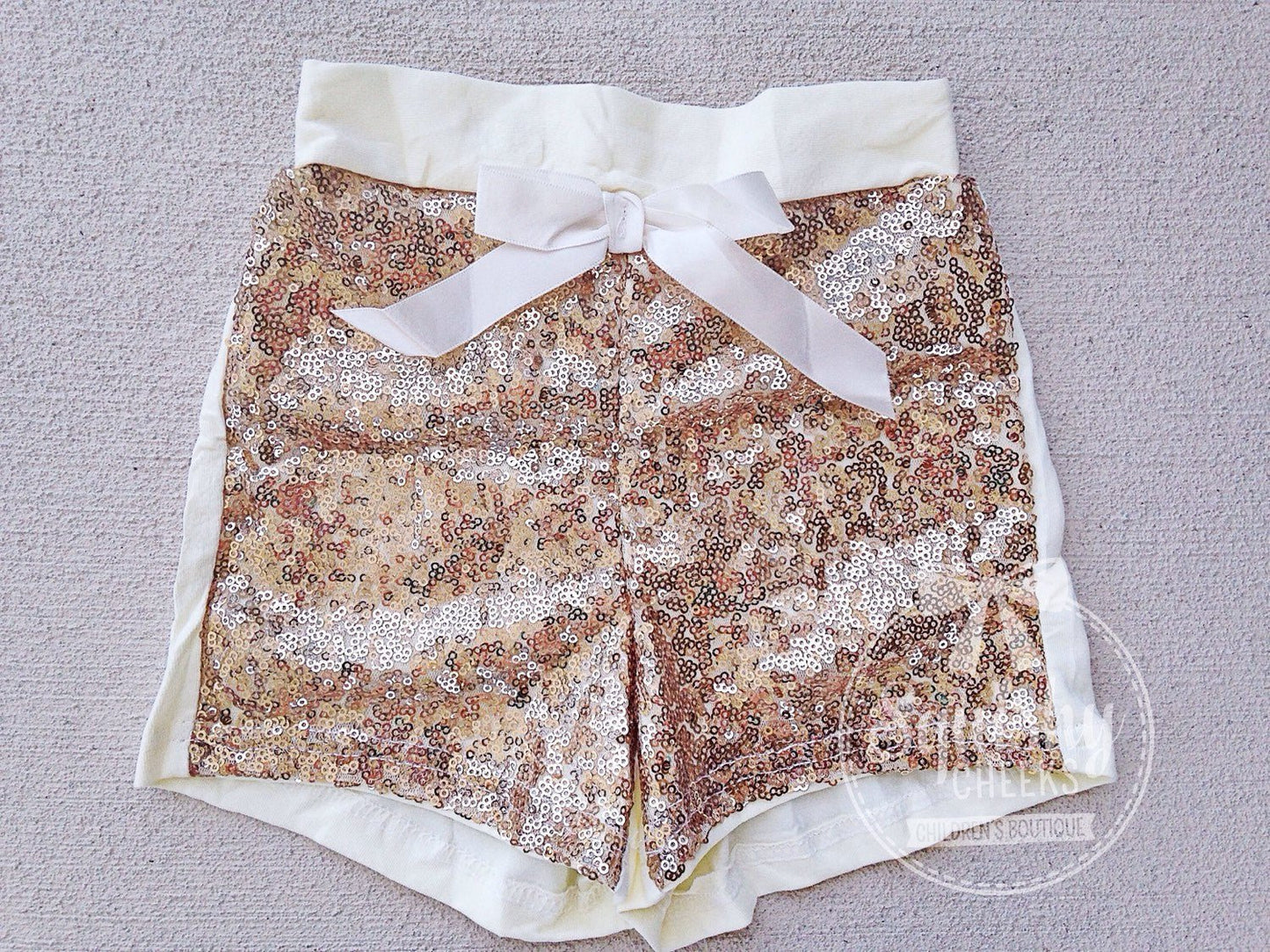 Girl's Gold Sequin Shorts - Squishy Cheeks