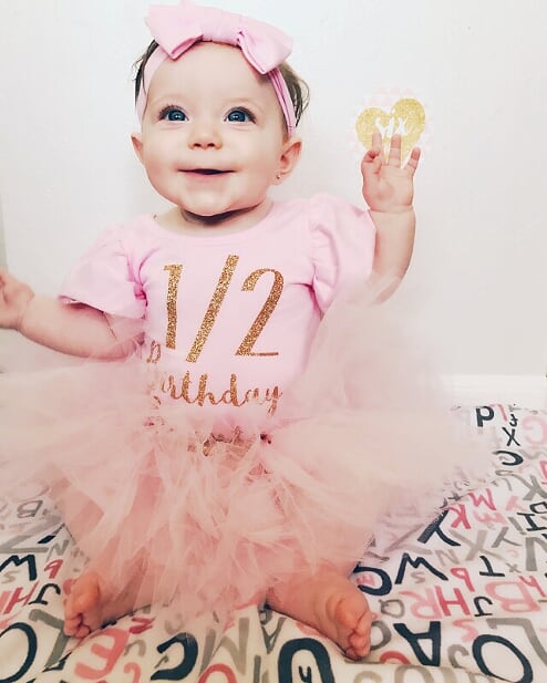 Girl's Half Birthday Beauty Outfit - Squishy Cheeks