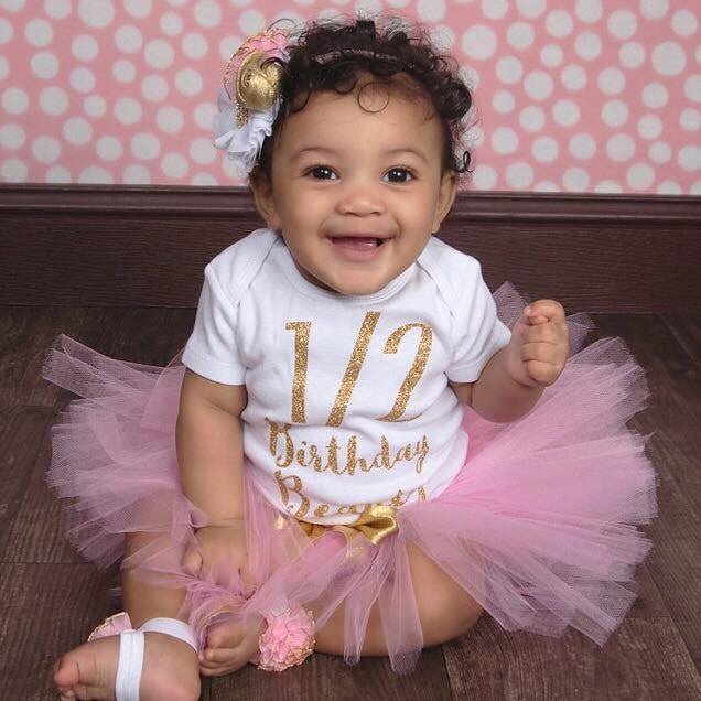 Girl's Half Birthday Beauty Outfit - Squishy Cheeks