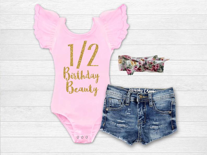 Girl's Half Birthday Beauty Outfit - Squishy Cheeks