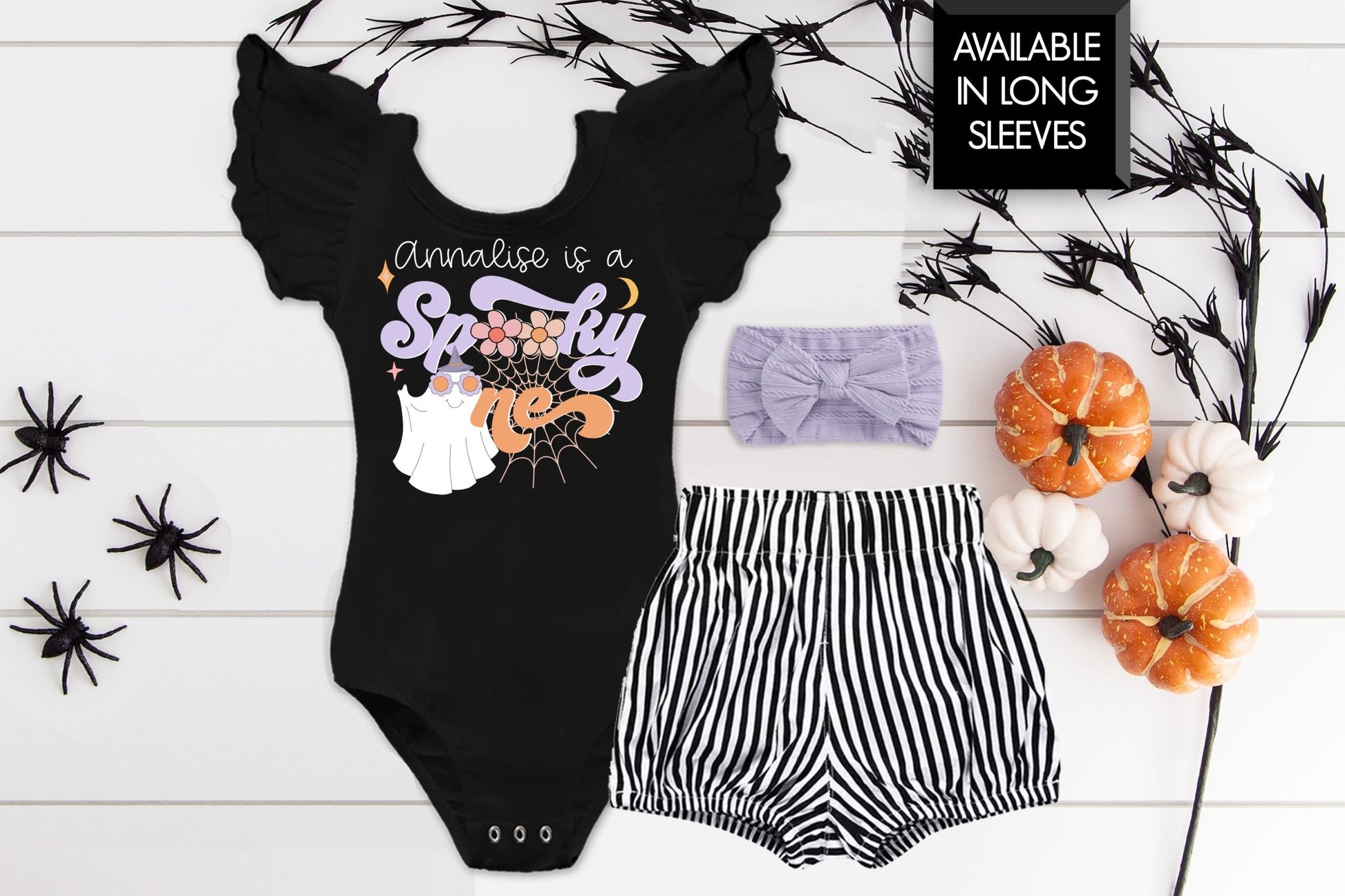 Girls Halloween 1st Birthday Outfit Personalized First Birthday Shirt Spooky One Shirt - Squishy Cheeks