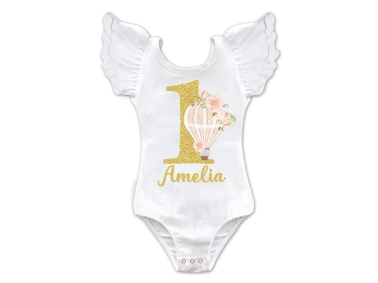 Girl's Hot Air Balloon Birthday Top - Squishy Cheeks
