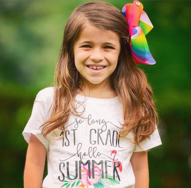 Girls Last Day Of School Hello Summer Shirt - Squishy Cheeks