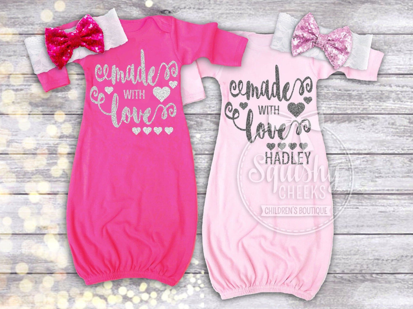 Girl's Made with Love Valentine's Day Gown - Squishy Cheeks