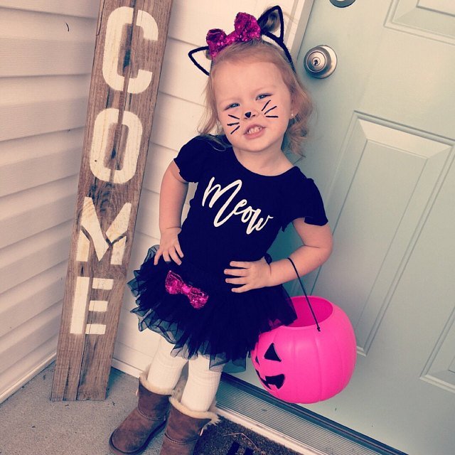 Girl's Meow Halloween Cat Outfit - Squishy Cheeks