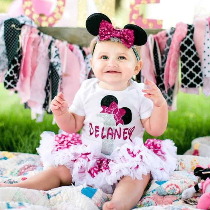 Girl's Mouse Birthday Top - Squishy Cheeks