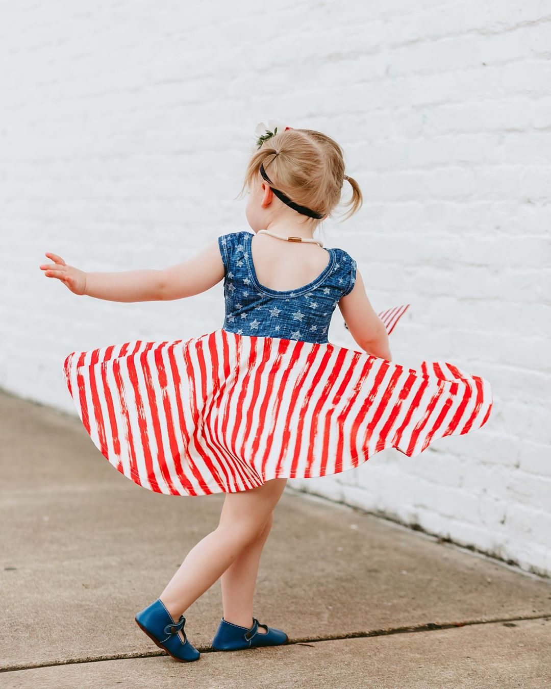 Girl's Patriotic Twirl Dress - Squishy Cheeks