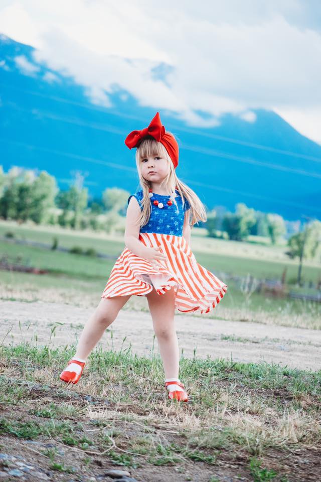 Girl's Patriotic Twirl Dress 12m Girl's Patriotic Twirl Dress 12m