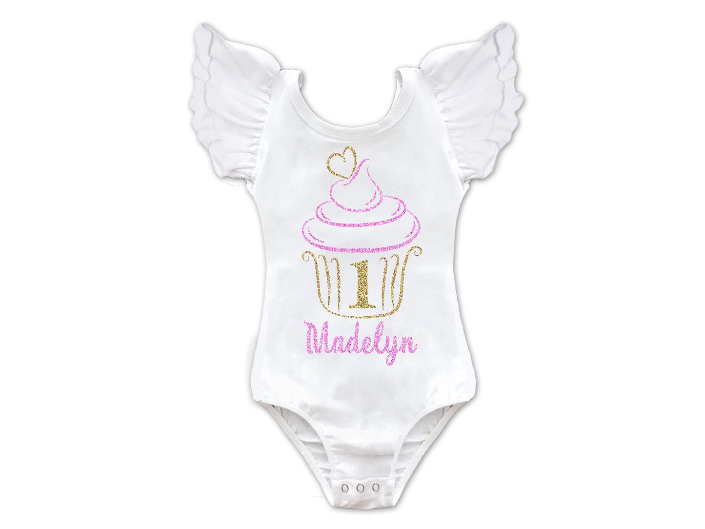 Girl's Personalized Cupcake Birthday Top - Squishy Cheeks