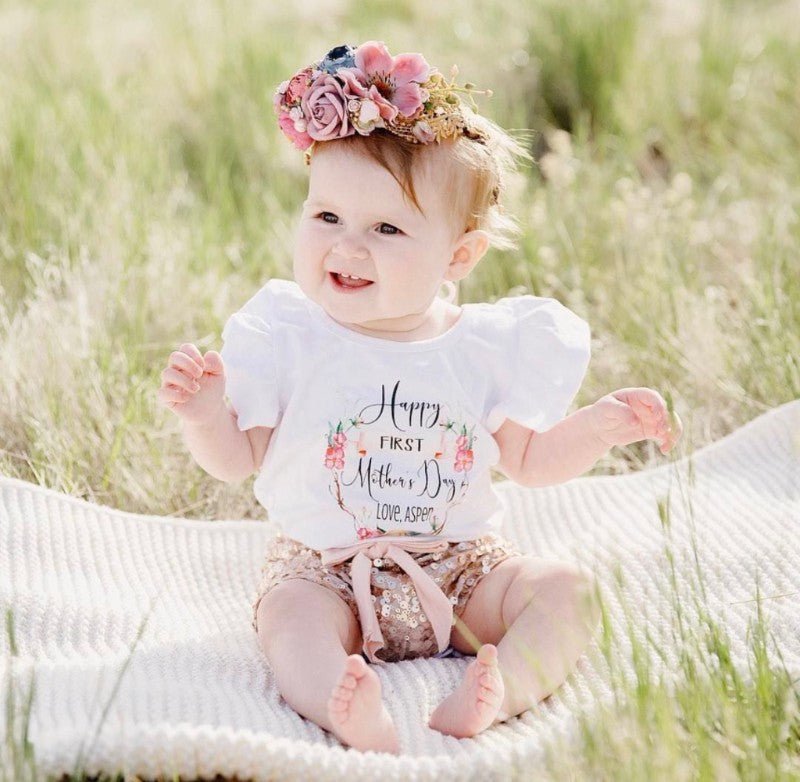 Girl's Personalized Happy Mother's Day Top - Squishy Cheeks