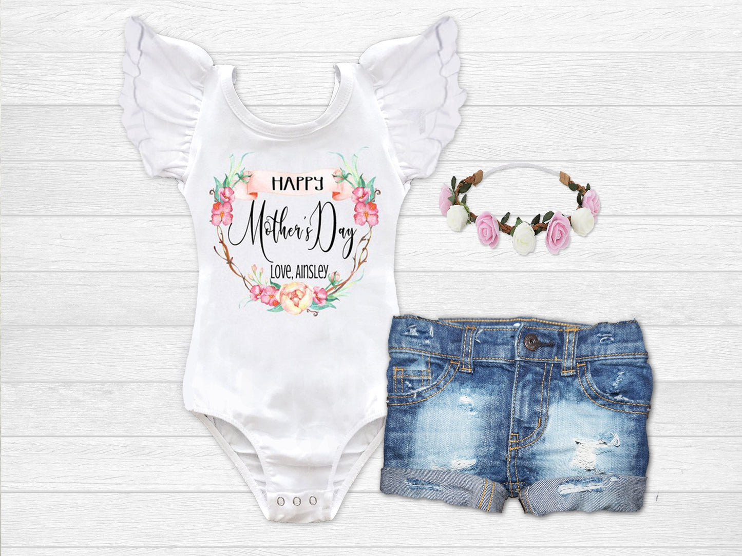 Girl's Personalized Happy Mother's Day Top - Squishy Cheeks