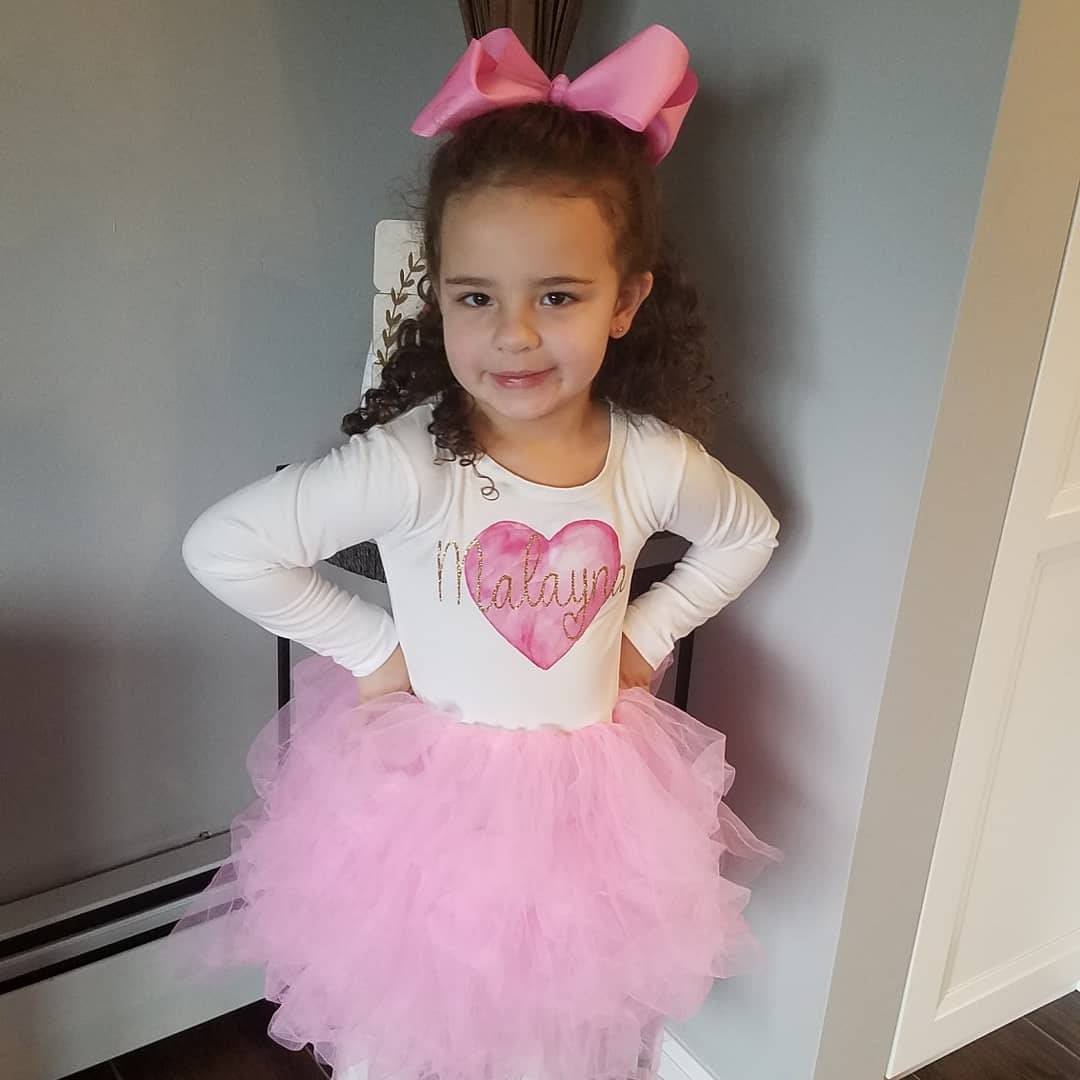 Girl's Personalized Heart Gold Name Dress - Squishy Cheeks