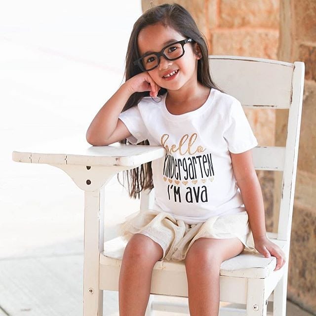 Girl's Personalized Hello Back To School Top - Squishy Cheeks