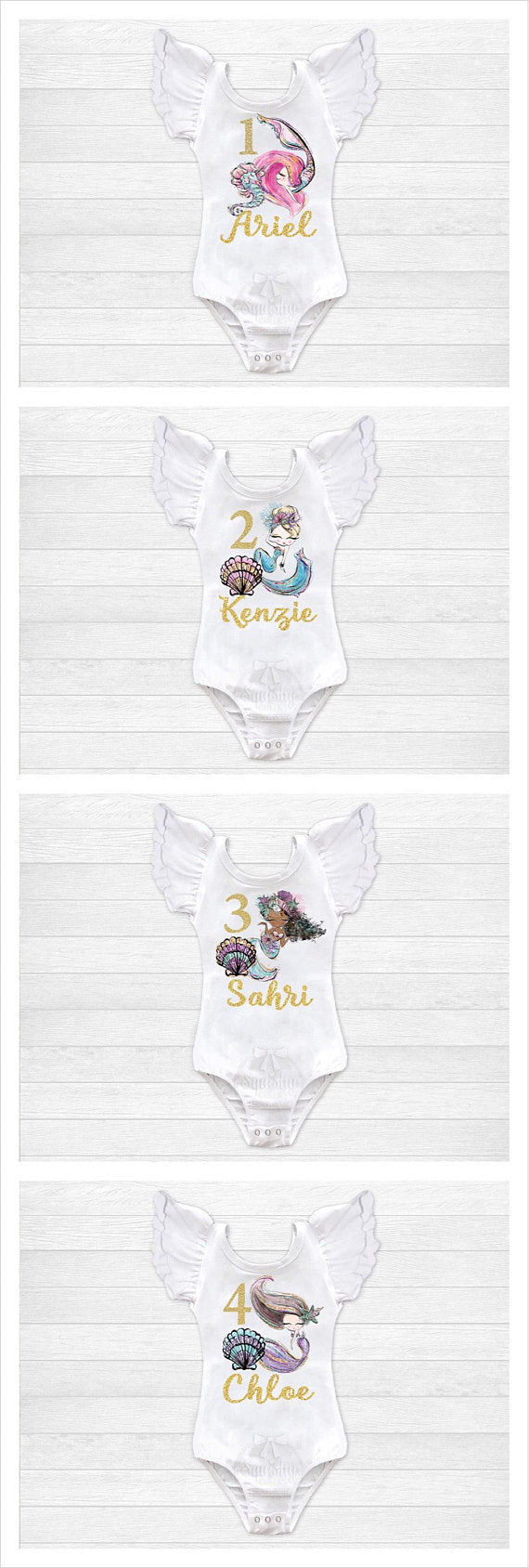 Girl's Personalized Mermaid Birthday Collection - Squishy Cheeks