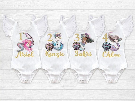 Girl's Personalized Mermaid Birthday Collection - Squishy Cheeks