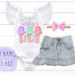 Girl's Personalized Two Sweet Ice Cream Outfit - Squishy Cheeks