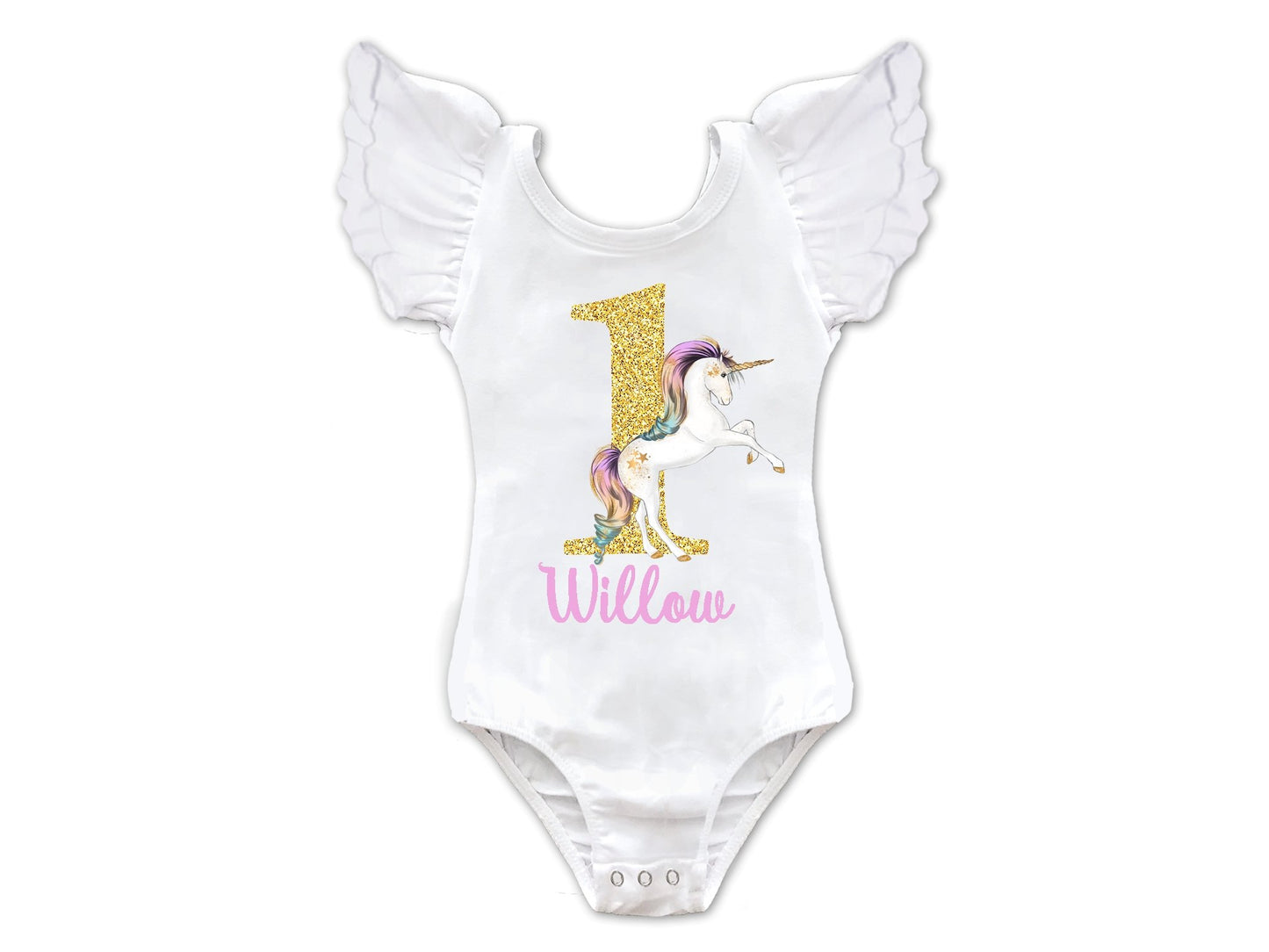 Girl's Personalized Unicorn Birthday Top - Squishy Cheeks