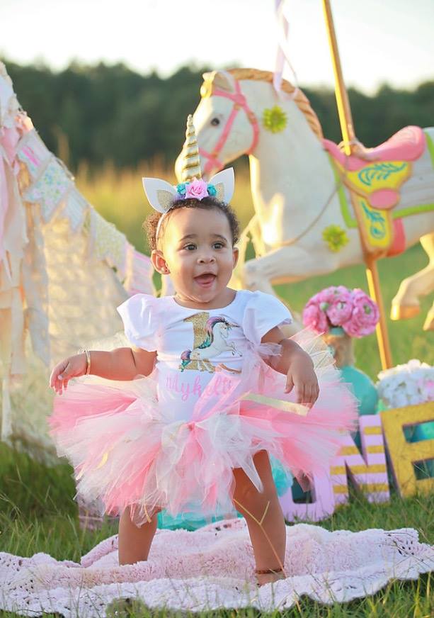 Girl's Personalized Unicorn Birthday Top - Squishy Cheeks