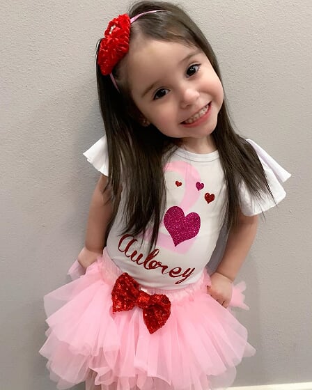 Girl's Personalized Valentine Birthday Outfit - Squishy Cheeks