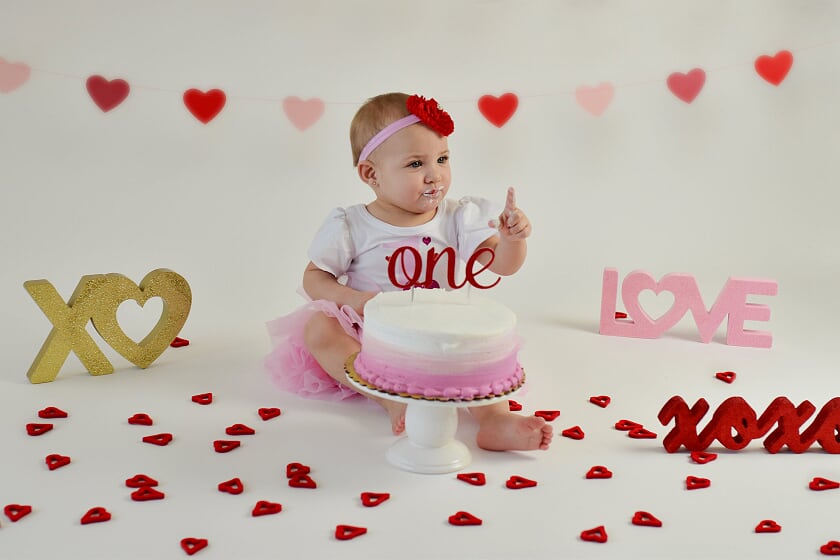 Girl's Personalized Valentine Birthday Outfit - Squishy Cheeks