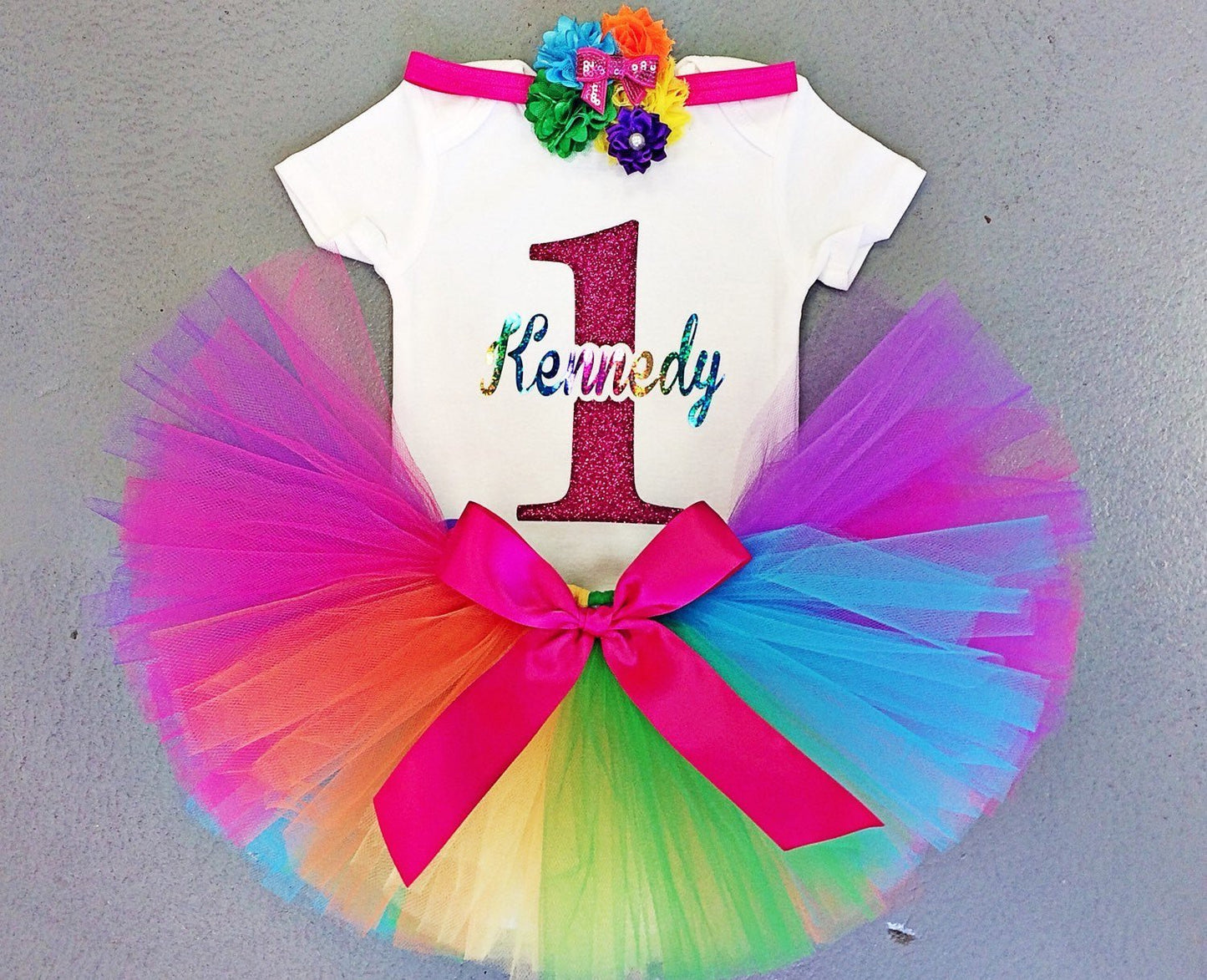 Girl's Rainbow Birthday Top - Squishy Cheeks