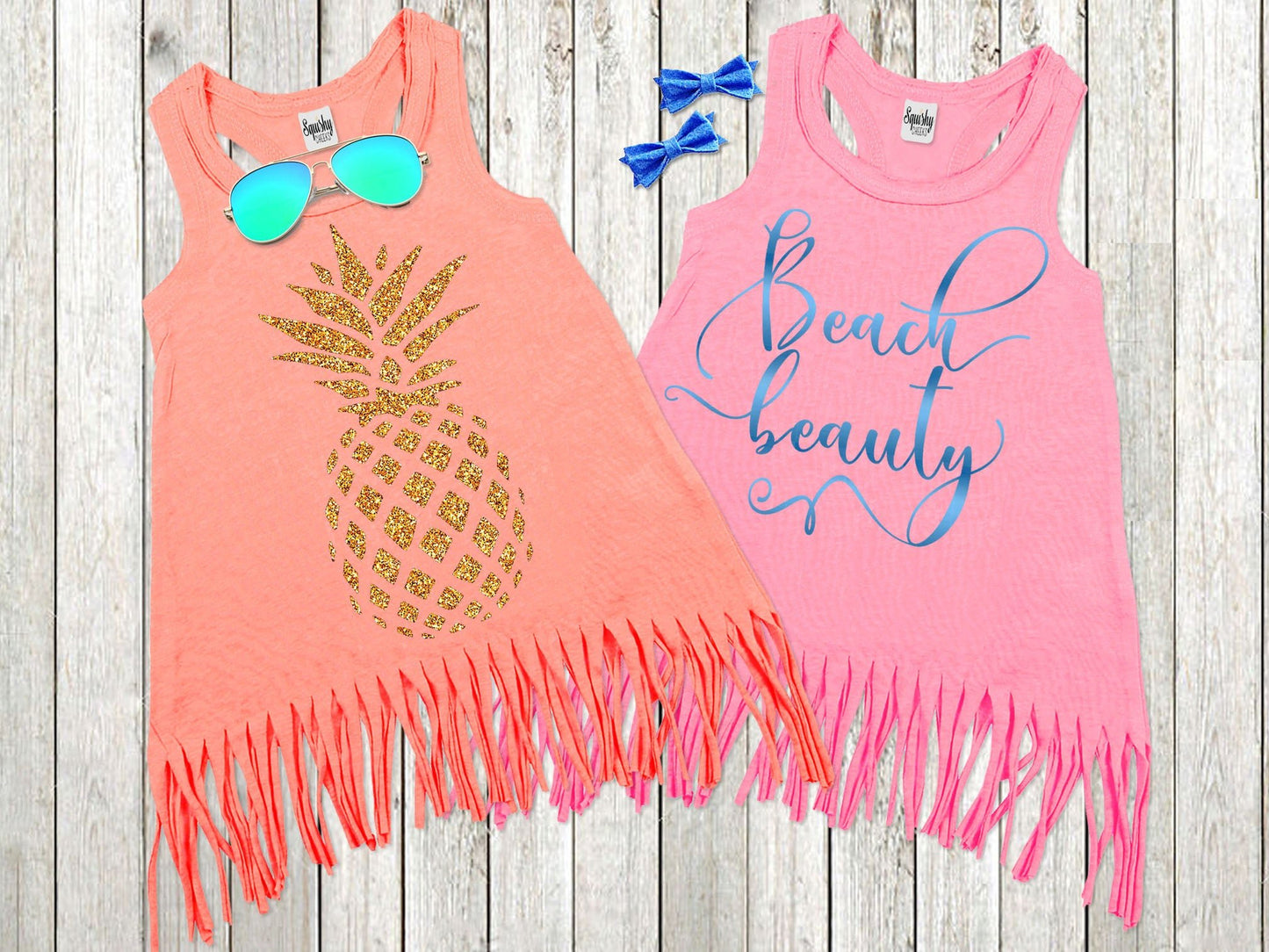 Girl's Summer Dress - Pineapple and Beach Beauty - Squishy Cheeks