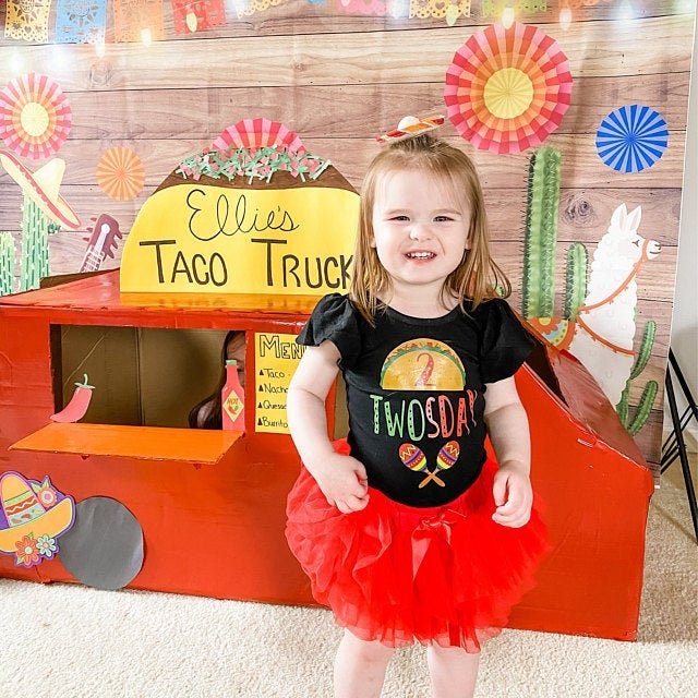 Girls Taco Twosday Birthday Leotard - Squishy Cheeks