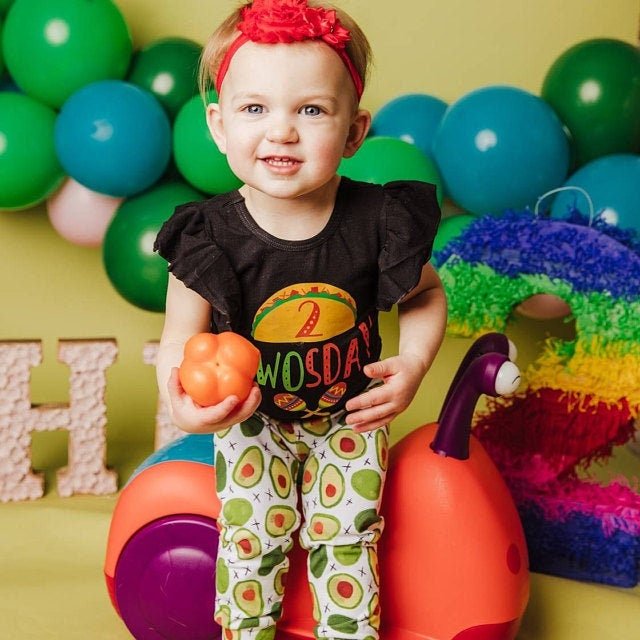 Girls Taco Twosday Birthday Leotard - Squishy Cheeks