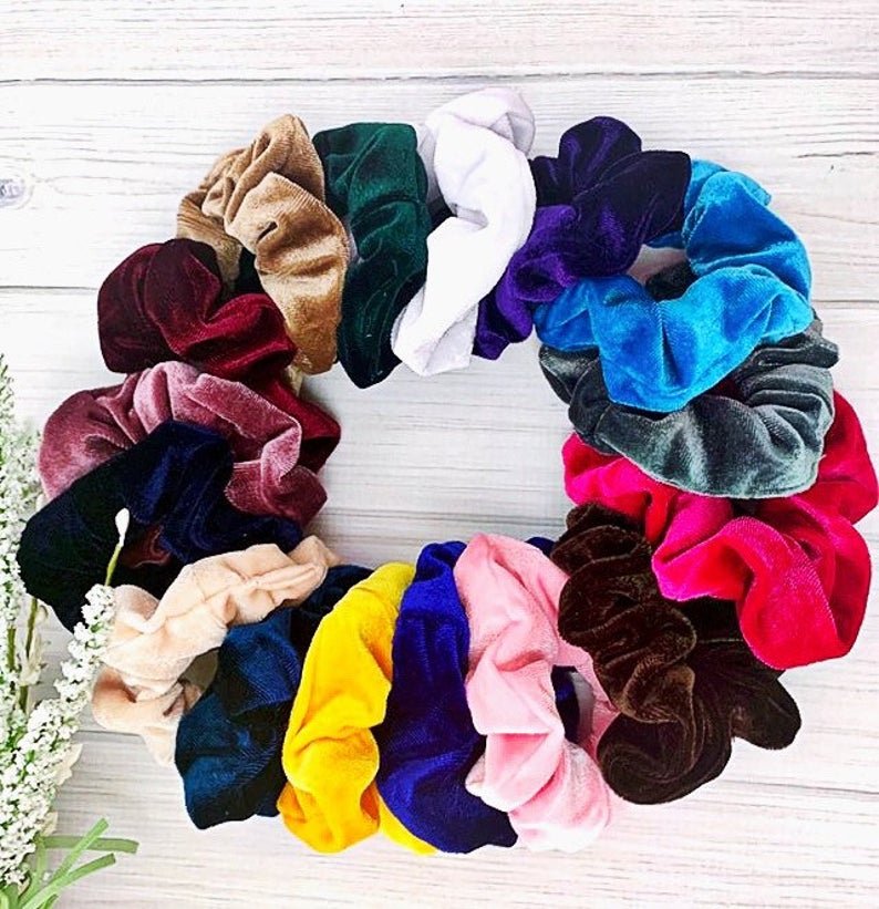 Girls Velvet Hair Scrunchies - Squishy Cheeks