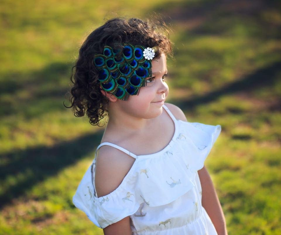 Gold Peacock Headband - Squishy Cheeks
