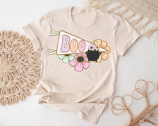 Retro Halloween Shirt Boo Shirt Girl Halloween Shirt Pastel