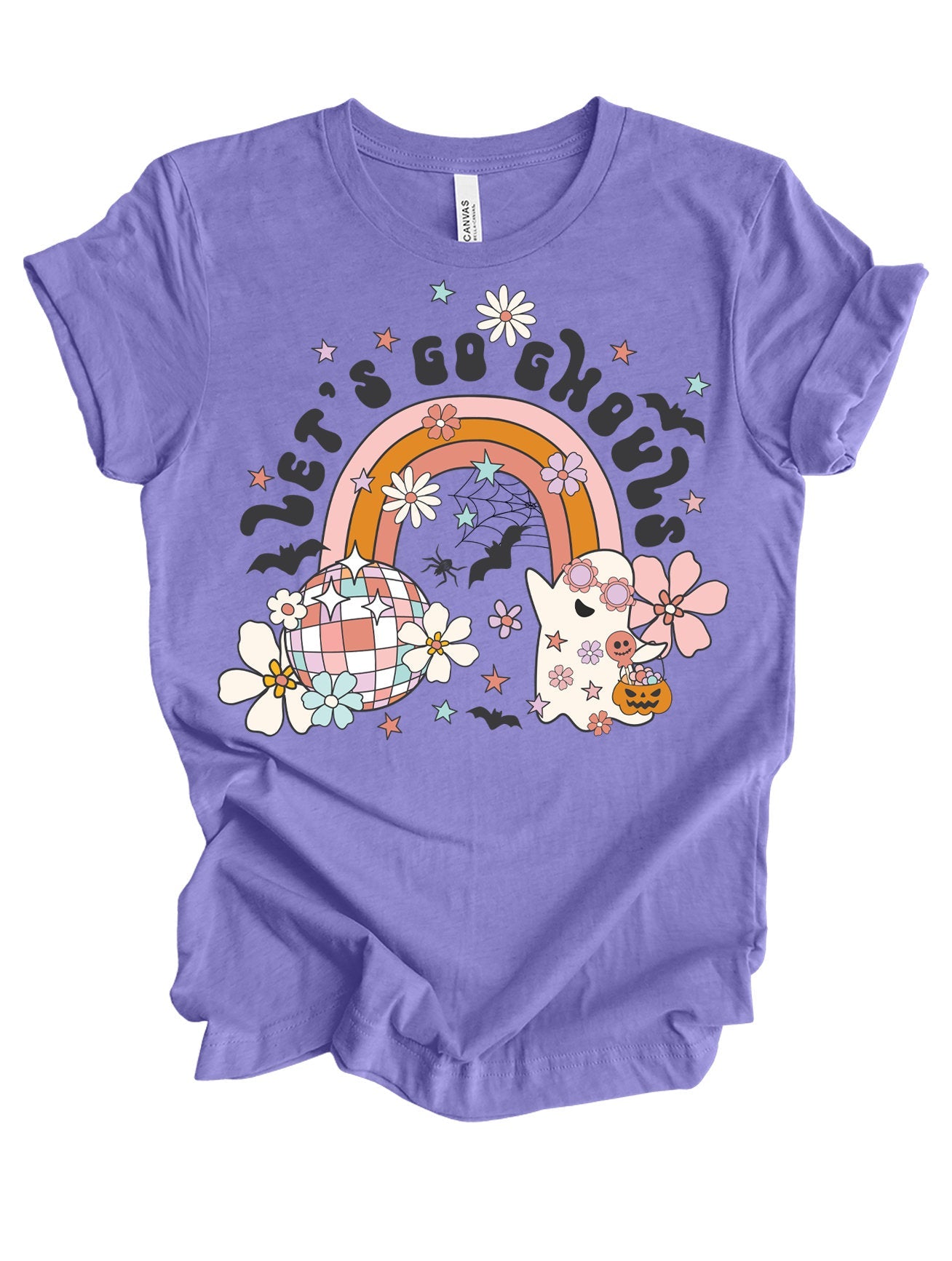 Let's Go Ghouls Shirt Girls Halloween Shirt Retro Halloween Shirt 1st Halloween Funny Retro Halloween Outfit Toddler - Adult Sizing - Squishy Cheeks