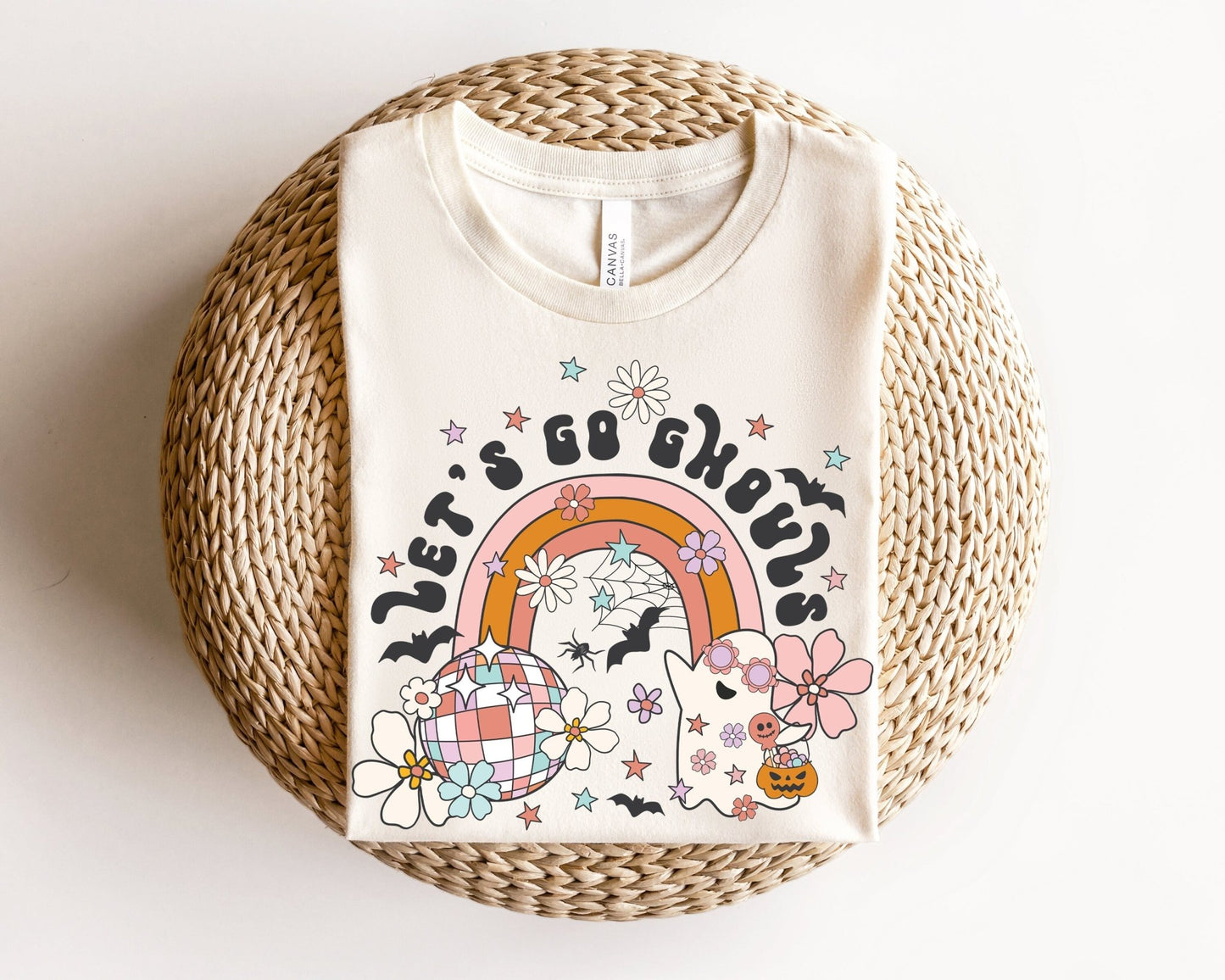 Let's Go Ghouls Shirt Girls Halloween Shirt Retro Halloween Shirt 1st Halloween Funny Retro Halloween Outfit Toddler - Adult Sizing - Squishy Cheeks