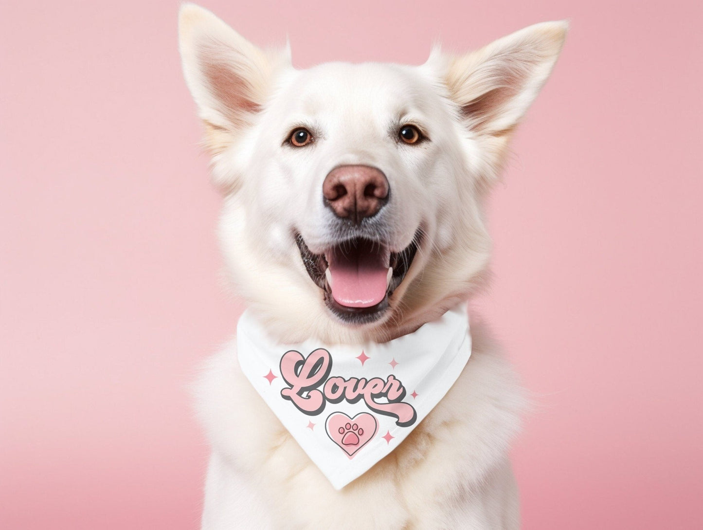 Lover Funny Valentine's Day Dog Bandana Valentines Holiday Dog Bandana - Squishy Cheeks