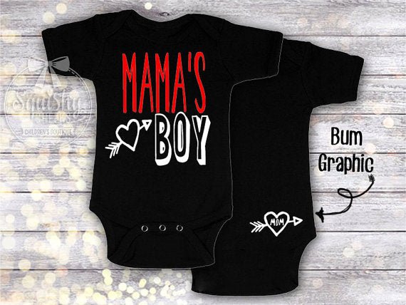 Mama's Boy Boys Valentine's Mother's Day Top - Squishy Cheeks