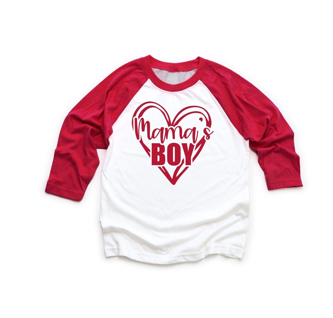 Mama's Boy Red Raglan Top - Squishy Cheeks