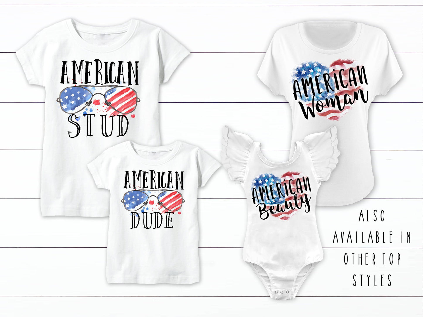 Matching Patriotic Family 4th of July Shirts - Squishy Cheeks