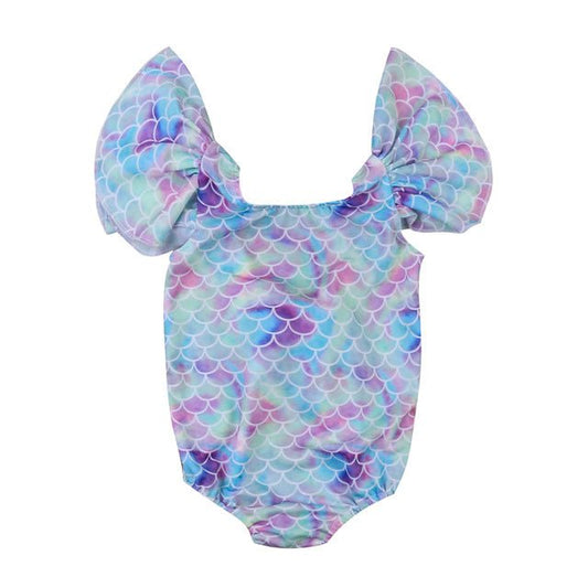 Mermaid Flutter Sleeve Swimsuit - Squishy Cheeks